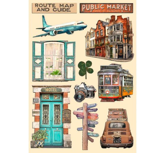 Lasercut motifs "Art of Travelling"