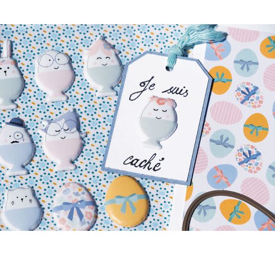 Puffy sticker "Funny Eggs"