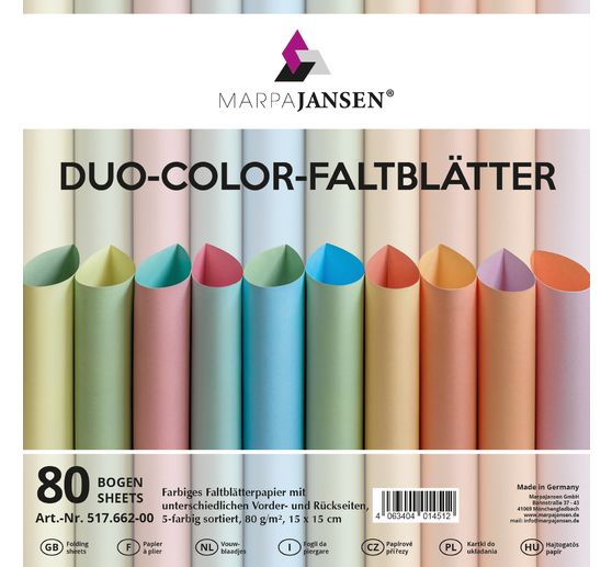 Vouwblaadjes "Duo-Color", pastel