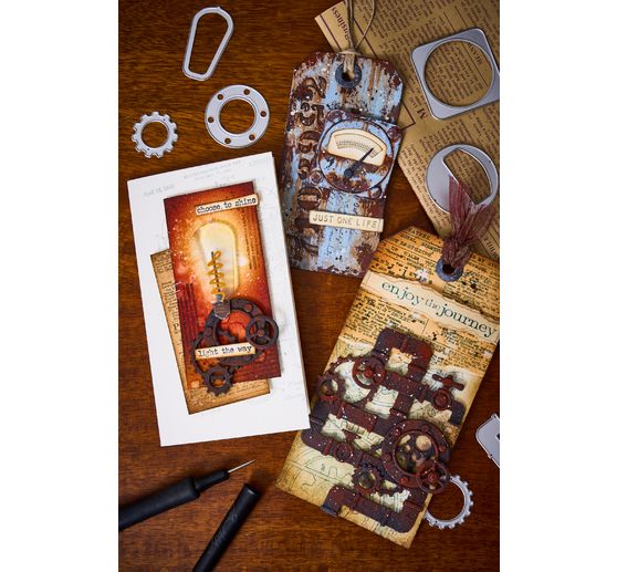 Sizzix Thinlits Ponssjabloon "Vault Industrial by Tim Holtz"