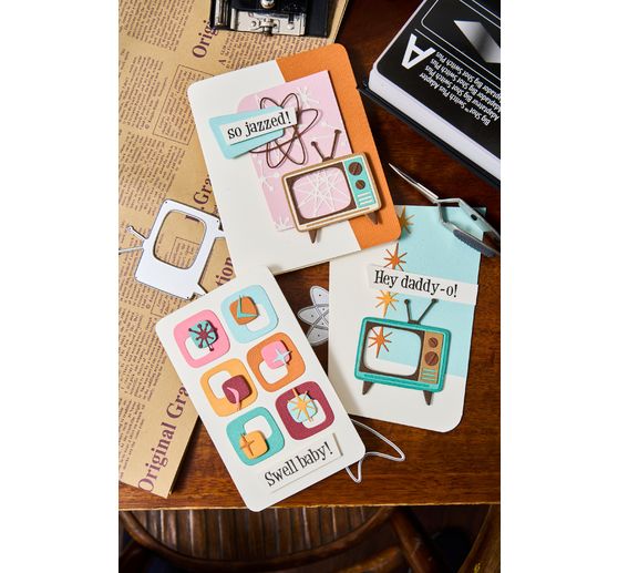 Sizzix Thinlits Ponssjabloon "Vault Atomic Retro by Tim Holtz"