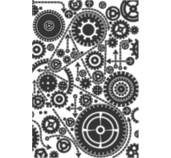 Sizzix Multi-Level Embossing sjabloon "Vault Gears by Tim Holtz"