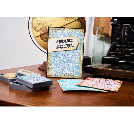 Sizzix Multi-Level Embossing sjabloon "Vault Airmail by Tim Holtz"