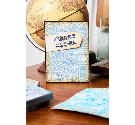 Sizzix Multi-Level Embossing sjabloon "Vault Airmail by Tim Holtz"