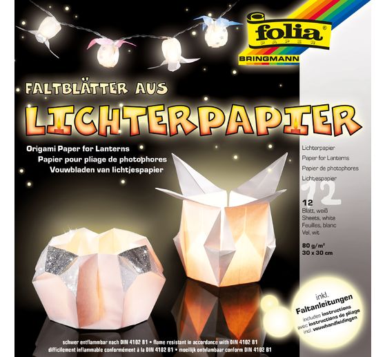 Papier lumineux Origami