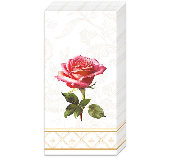 Papieren zakdoeken "Lovely Rose"