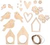 Wooden garland pendant mix "Bird & Co"
