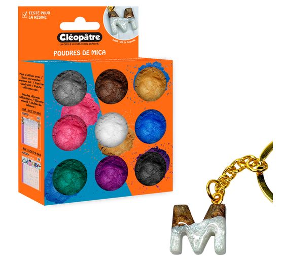 Mica poederkleurset, 9 potjes
