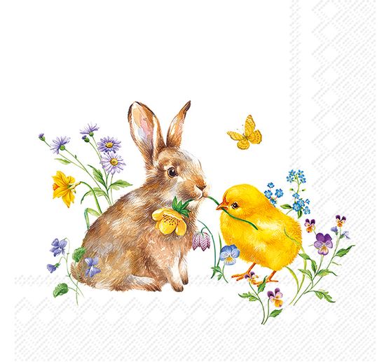 Serviette « Lapin & poussin »