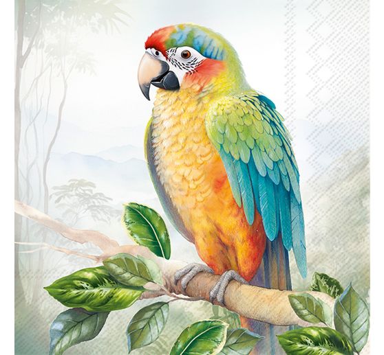 Servet "Exotische papegaai"