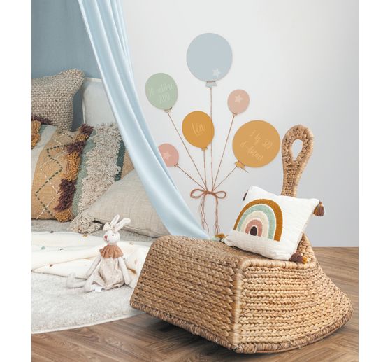 Houten ballon, set van 6