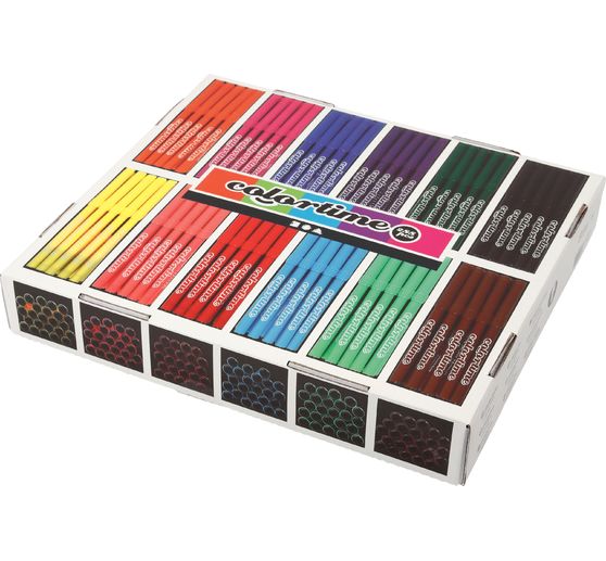 Colortime Markers, assorti, 12 kleuren, 24 stuks elk