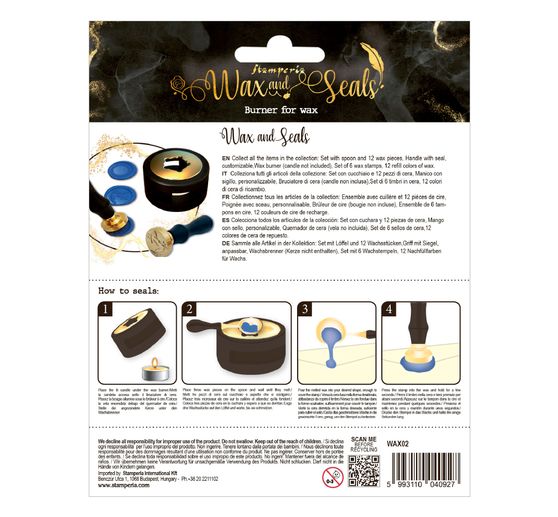 Stamperia Wax and Seals Kit de démarrage