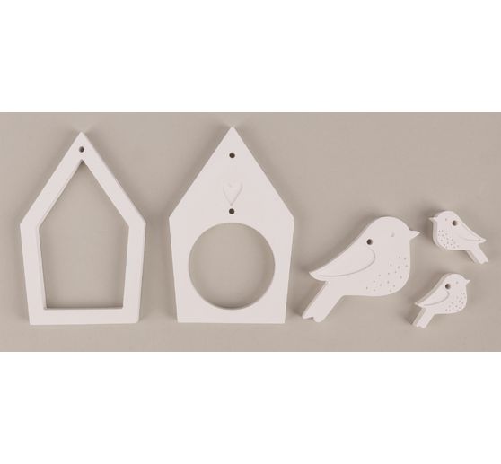 Siliconen gietvorm "Vogelhuis & Vogels"