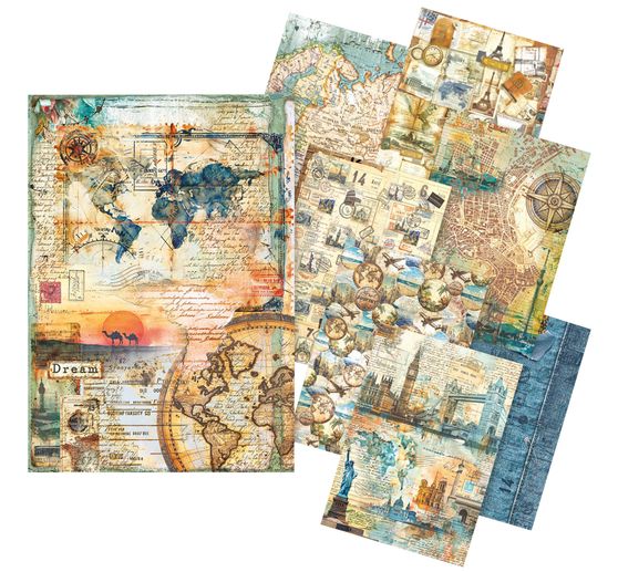 Motif straw silk assortment "Wanderlust"