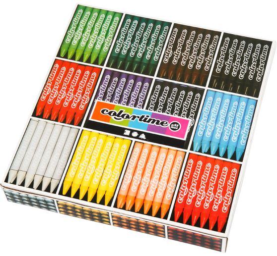 Colortime Waskrijt, 12 kleuren à 24 st.