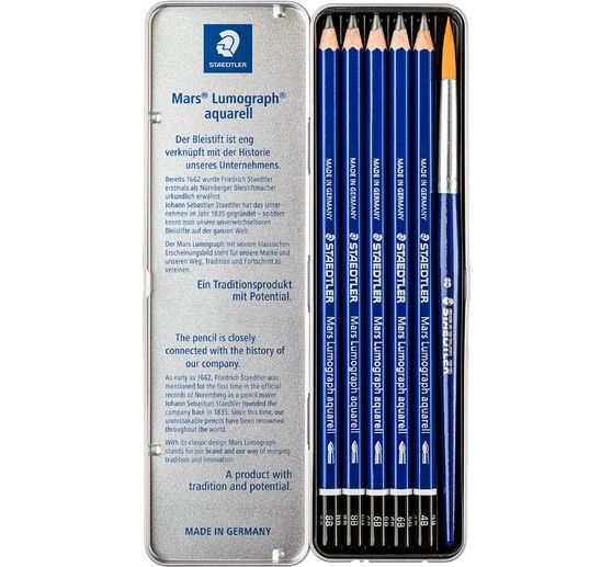 Crayons aquarellables Staedtler Mars Lumograph, 5 pc.