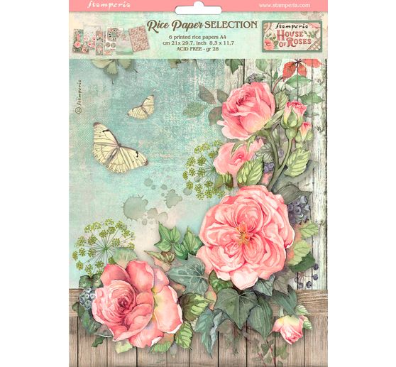 Motief strozijde assortiment "House of Roses", set van 6
