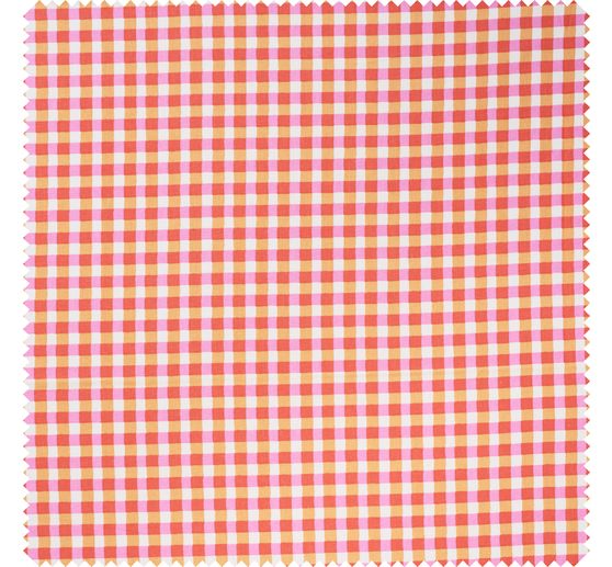 Katoenen stof "Karo Kavia Red"