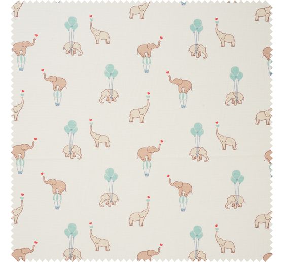Tissu coton au mètre « Flying Elephants »