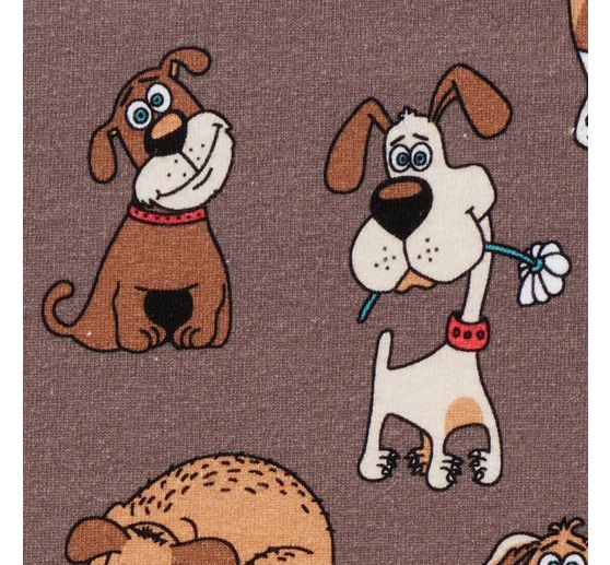Jersey stof "Sweet Dogs"