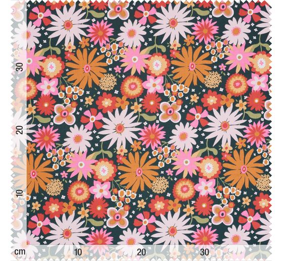 Katoenen stof "Flower Power"