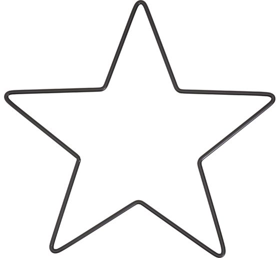 Anneau en métal « Étoile », Noir