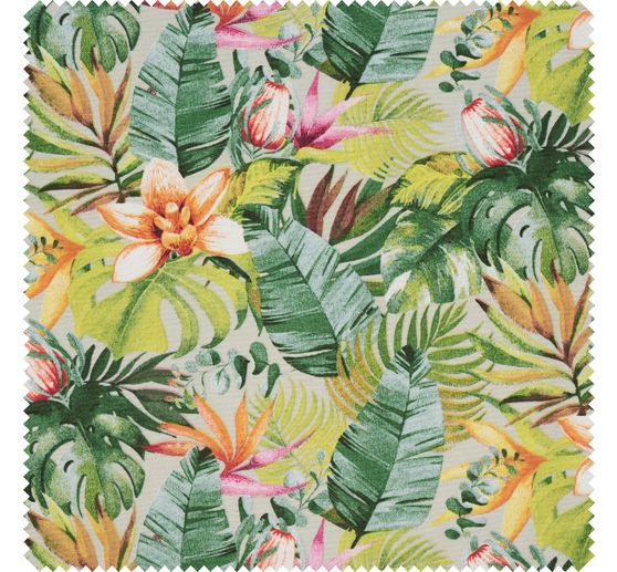 Tissu imprimé aspect lin au mètre « Riviera »