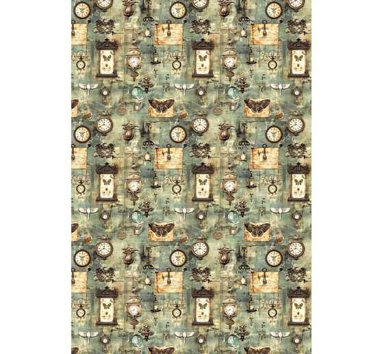 Motiv-Strohseiden-Sortiment "Cabinet of Curiosities", 4er-Set