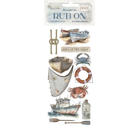 Rub On Transferfolie "Silent Sea - Boat"