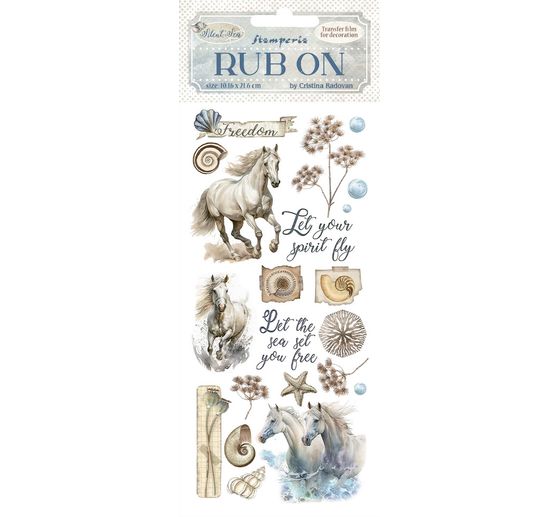 Rub On Transferfolie "Silent Sea - Horses"
