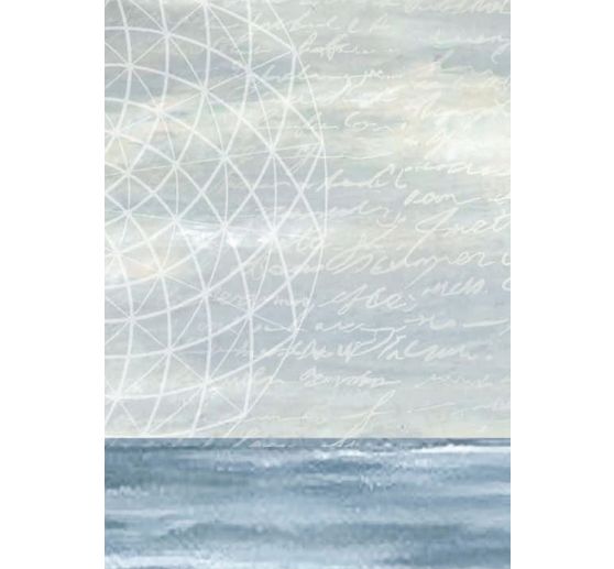 Soie de paille à motifs Backgrounds "Silent Sea", DIN A6, set de 8 pièces