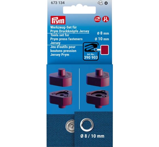 Prym Kit d'outils pour boutons-pression Prym Jersey, 8 et 10 mm