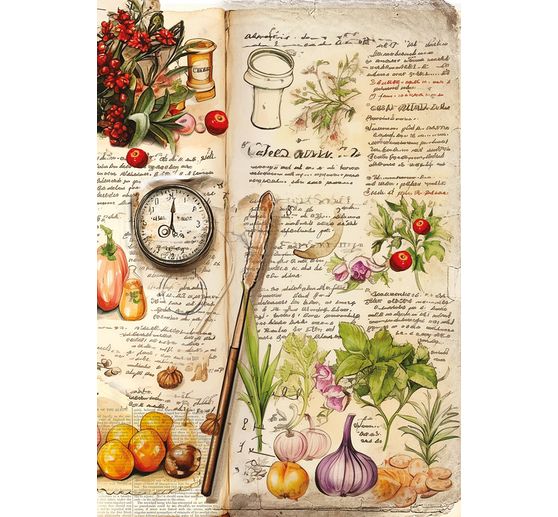 Motief strozijde assortiment "Cookbook", set van 8