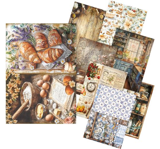 Motief strozijde assortiment "Cookbook", set van 8