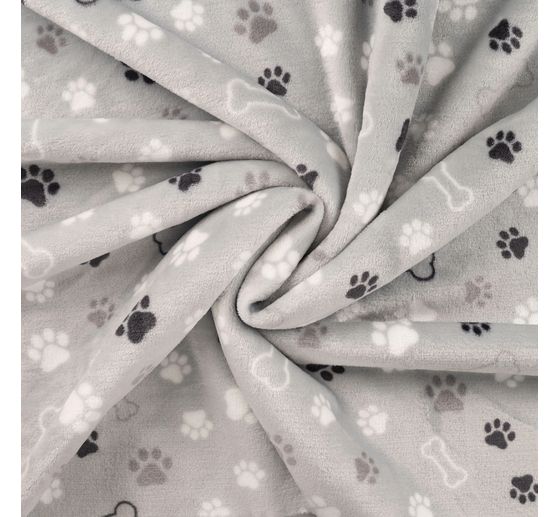 Fleece-Stoff "Pfoten und Knochen"