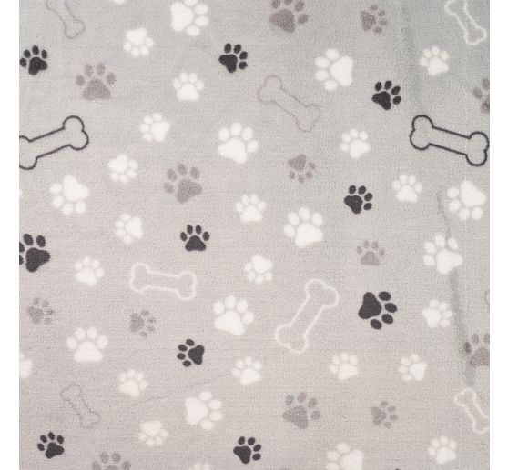 Fleece-Stoff "Pfoten und Knochen"