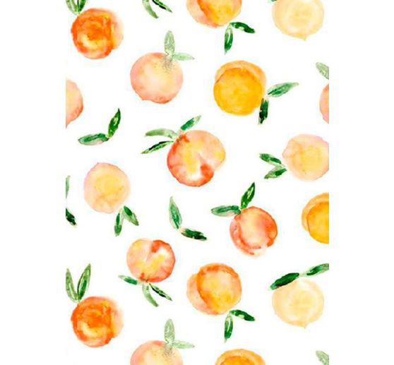 Katoenen stof "Sinaasappels", acryl gecoat