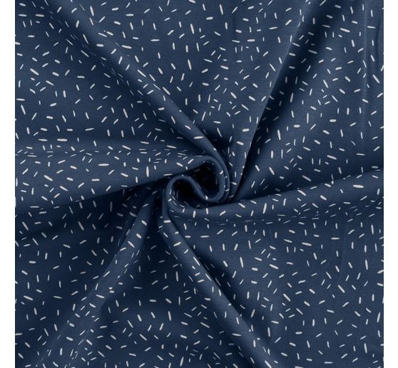 Jersey fabric "Confetti stripes denim blue"