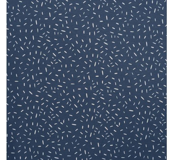 Jersey fabric "Confetti stripes denim blue"
