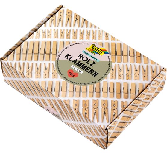 Houten klemmen Jumbo Pack "Naturel"