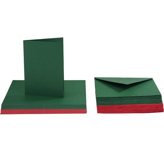 VBS Dubbele kaarten met enveloppen "Classic Xmas", 50 stuks
