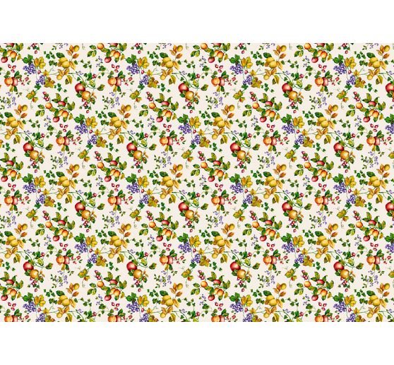 Decoratieve stof linnen optiek "Fruit en bladeren"