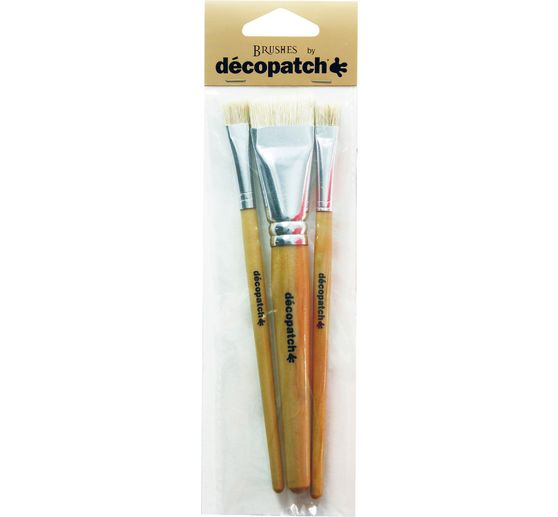 Décopatch silk bristle brushes, set of 3
