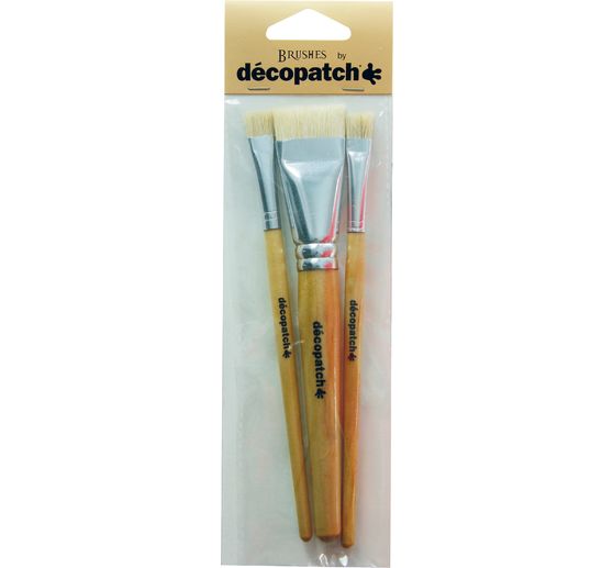 Décopatch silk bristle brushes, set of 3