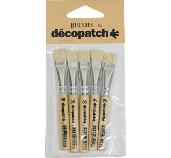 Décopatch varkenshaar kwast nr. 5, 5 stuks