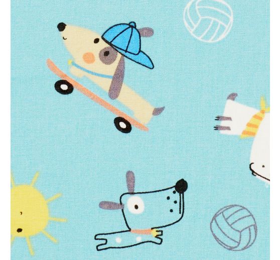 Tissu coton au mètre « Dog Fun »