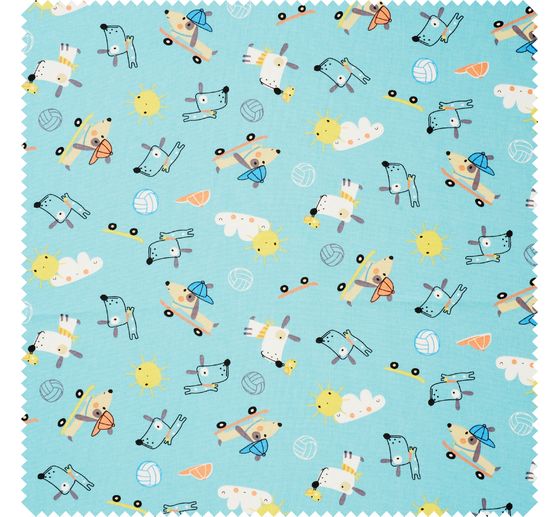 Tissu coton au mètre « Dog Fun »