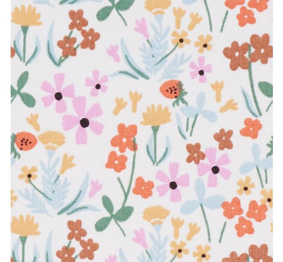 Baumwoll-Stoff "Tiny Garden-Flowers"