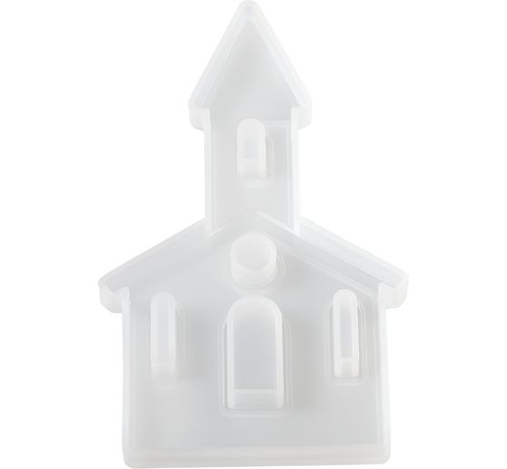 Silikon-Gießform "Kirche", mit Steckkante